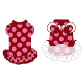 The Graphic Edit - Cherry Pop - La Petite Shimmy Dress With Double Skirt